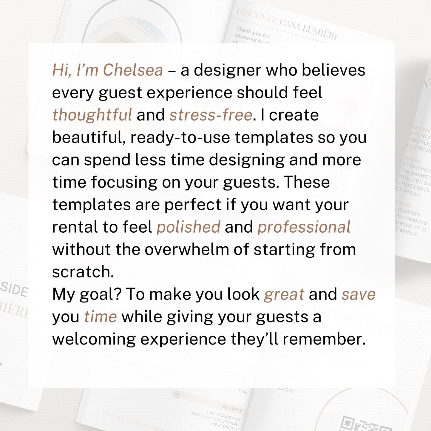 Vacation Rental Template Host Guide Digital Download Property Information Display Sign Welcome Guest Wifi Access Code Display Rental Details