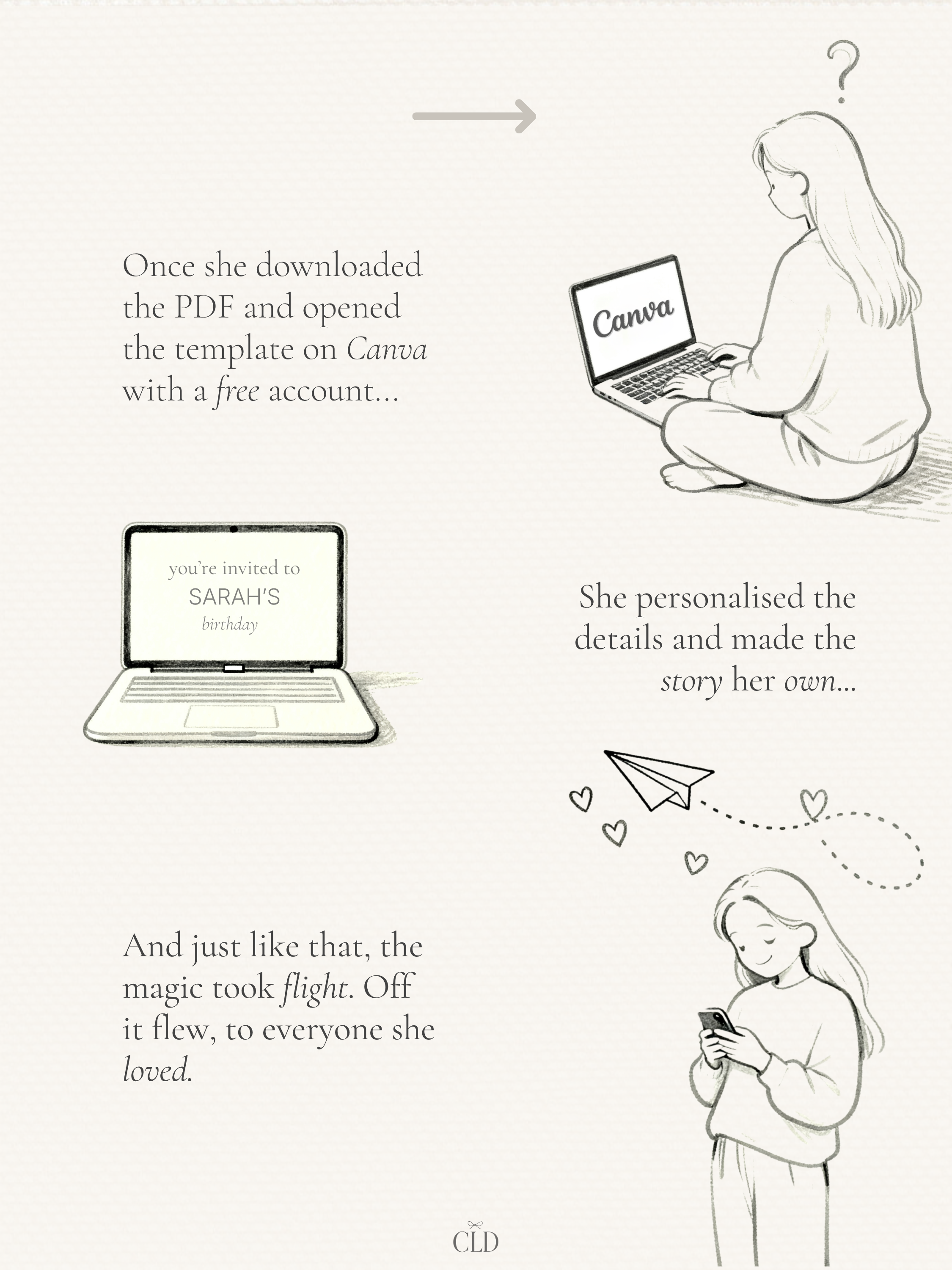 Animated Princess Birthday Evite - Custom Storybook Castle Video Invitation - Magical Girl Digital Invite (Instant Download Canva Template)