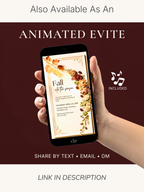 Fall Printable Invitation, Autumn Party Invite Template, Friendsgiving Card, Harvest Gathering, Editable Canva 5x7 Digital Download