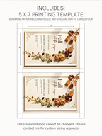 Fall Printable Invitation, Autumn Party Invite Template, Friendsgiving Card, Harvest Gathering, Editable Canva 5x7 Digital Download