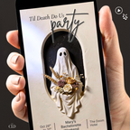 Halloween Bachelorette Animated Evite - Til Death Do Us Party Video Invitation (Editable Canva Template) Spooky Hen Weekend