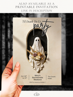 Halloween Bachelorette Animated Evite - Til Death Do Us Party Video Invitation (Editable Canva Template) Spooky Hen Weekend