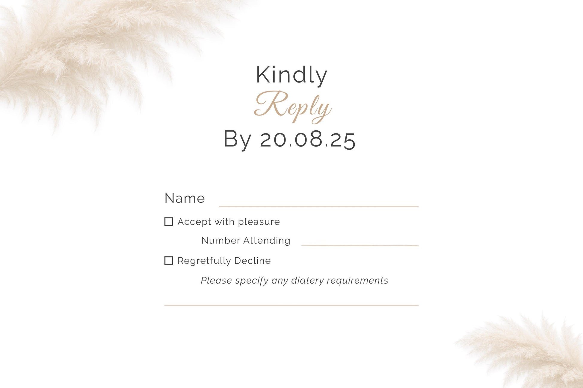 Modern RSVP Card Template – Digital Download - Elegant Wedding Response Card - Printable RSVP with QR Code & Traditional Version