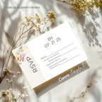 Digital Wedding Template Purple Floral Design Custom RSVP Card Elegant Wedding Stationery Response Collection Beautiful Watercolor Elements Premium Quality Template Wedding Planning Essential Guest Management System Modern Design Elements