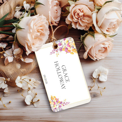 Watercolor Place Setting Table Card Design Template Wedding Download Digital File Format Canva Wedding Card Table Name Tag Elegant Dinner