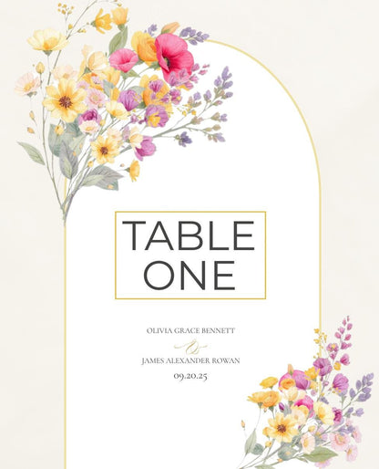 Wedding Table Number Display Template Design Download Digital File Format Canva Floral Design Wedding Decoration Table Setup Romantic Set