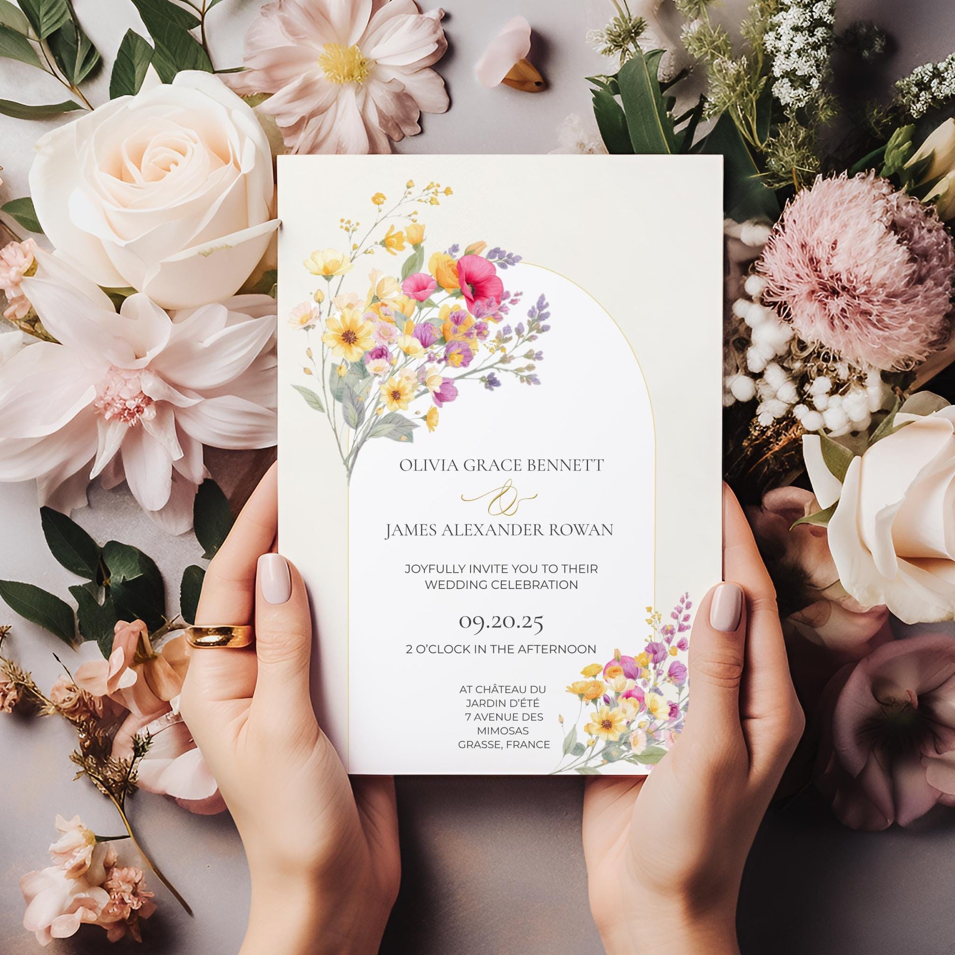 Wedding Template Bundle Digital Download Wedding Suite Floral Design Wedding Invitation Template Set Garden Wedding Stationery Package Set