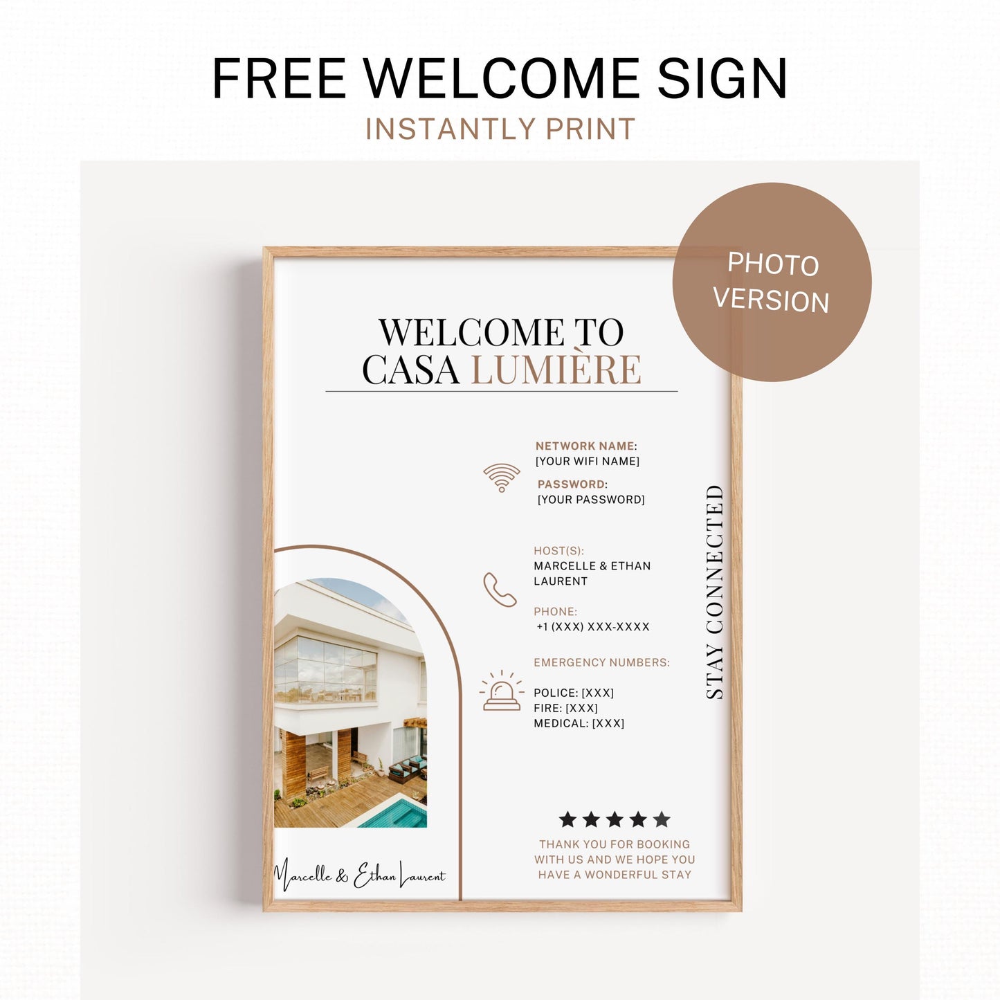 Airbnb Host Template Design Guide Book Creation Tool Digital Welcome Book Page Layout Design Template Canva Guide House Rule Printables