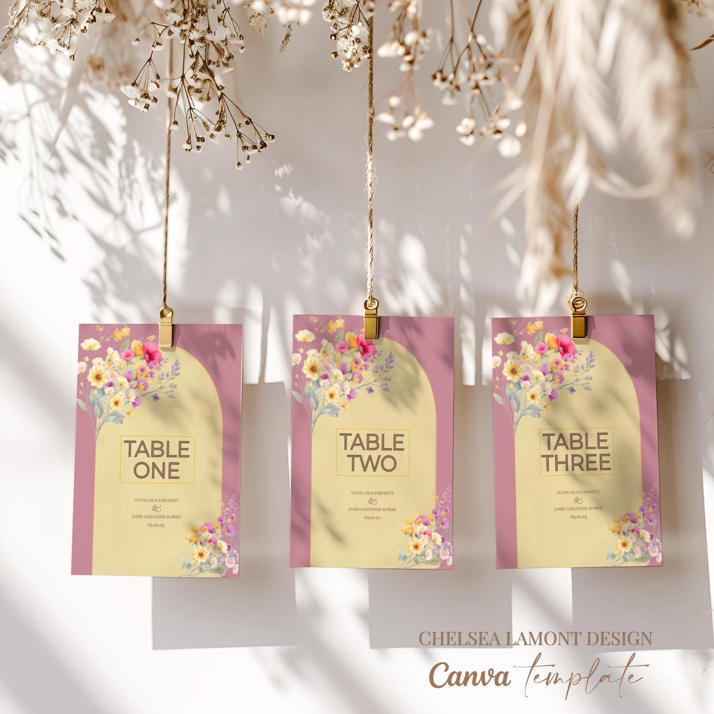 Digital Wedding Template Table Number Set Romantic Floral Collection Reception Display Package Customizable Design Elements Beautiful Watercolor Style Modern Wedding Essential Easy Edit Format Instant Access Template Elegant Table Setup