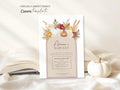 Autumn Party Template Digital Invitation Collection Watercolor Botanical Design Premium Quality Illustration Pumpkin Wheat Elements Professional Layout Modern Typography Customizable Format Beautiful Seasonal Celebration Package Party
