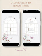 Animated Baby Shower Invitation, Butterfly Digital Evite Template, Editable Canva Video Invite, Floral Virtual Baby Shower Announcement