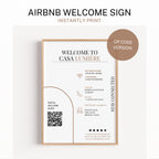 Vacation Rental Template Host Guide Digital Download Property Information Display Sign Welcome Guest Wifi Access Code Display Rental Details
