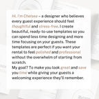 Vacation Rental Template Host Guide Digital Download Property Information Display Sign Welcome Guest Wifi Access Code Display Rental Details