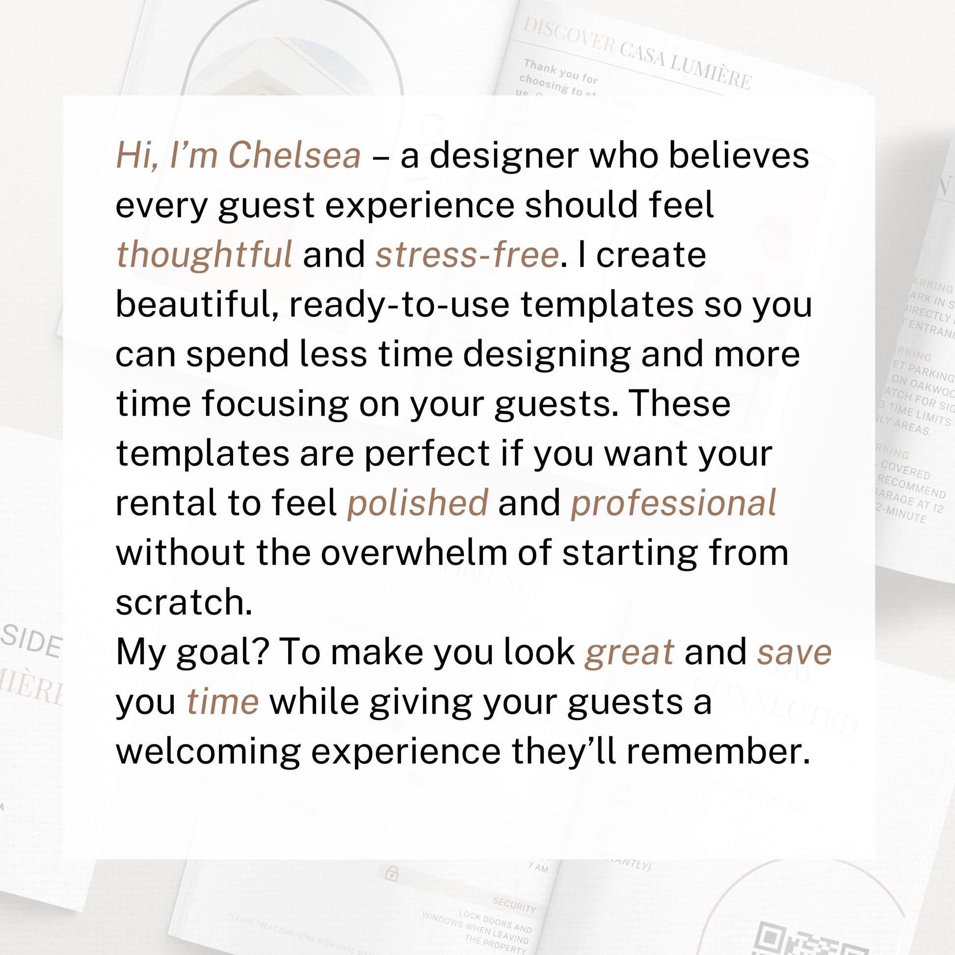 Vacation Rental Template Host Guide Digital Download Property Information Display Sign Welcome Guest Wifi Access Code Display Rental Details