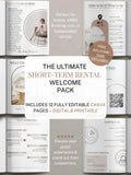 Vacation Rental Template Digital Download Modern Guest Information Pack Professional Property Management Guide Customizable House Manual Template Welcome Guide Package Local Area Information Comprehensive Visitor Instructions Premium Design