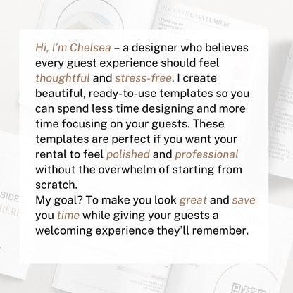 Airbnb Welcome Book Template: Vacation Rental Host Guide, Editable Canva (Instant Digital & Printable Host Binder)