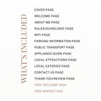 Airbnb Welcome Book Template: Vacation Rental Host Guide, Editable Canva (Instant Digital & Printable Host Binder)