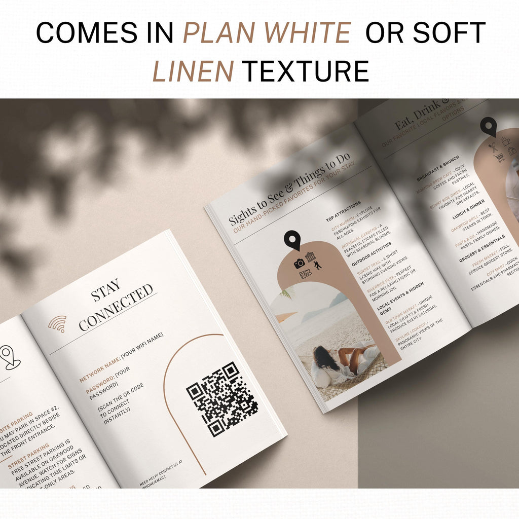 Airbnb Welcome Book Template: Vacation Rental Host Guide, Editable Canva (Instant Digital & Printable Host Binder)