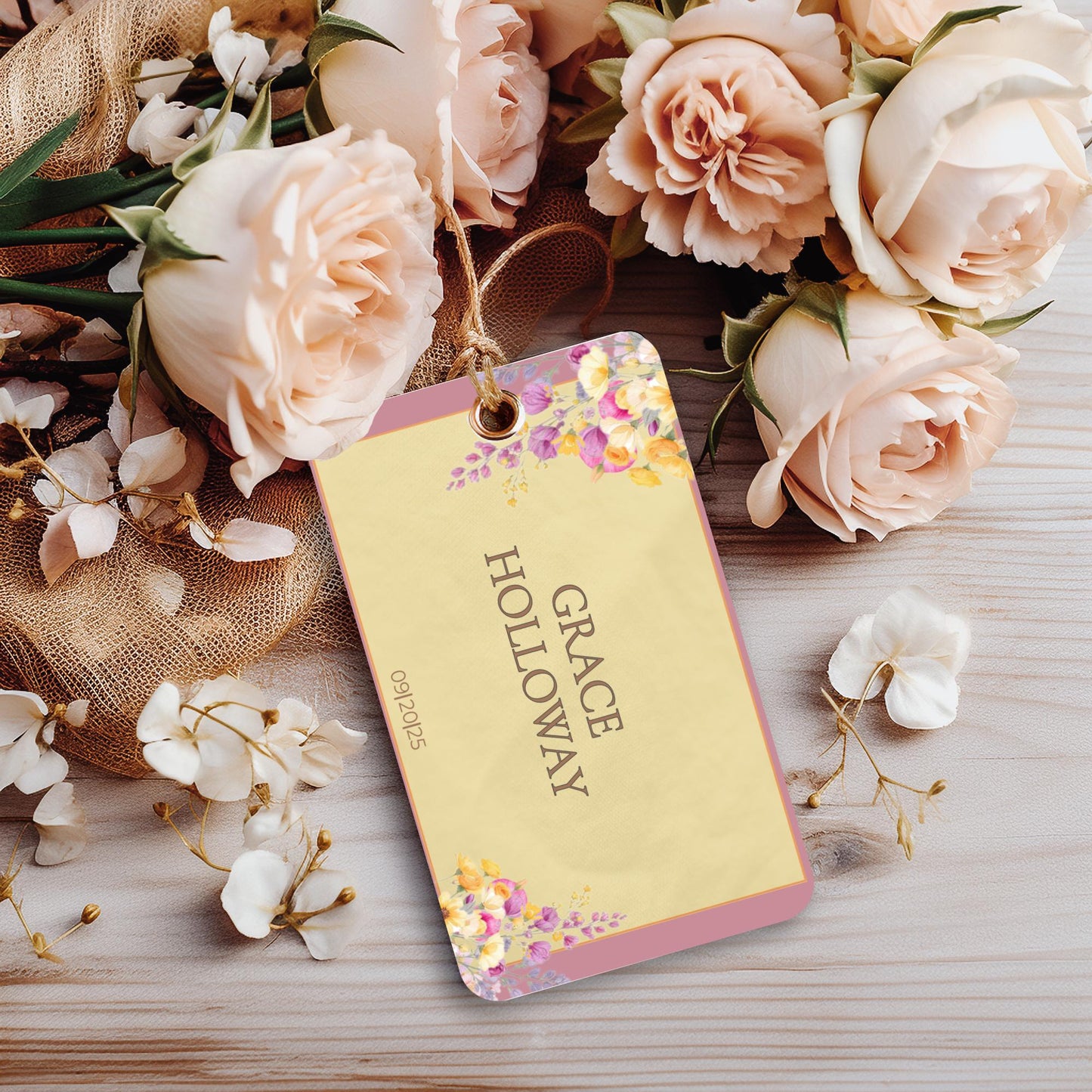 Watercolor Place Setting Table Card Design Template Wedding Download Digital File Format Canva Wedding Card Table Name Tag Elegant Dinner