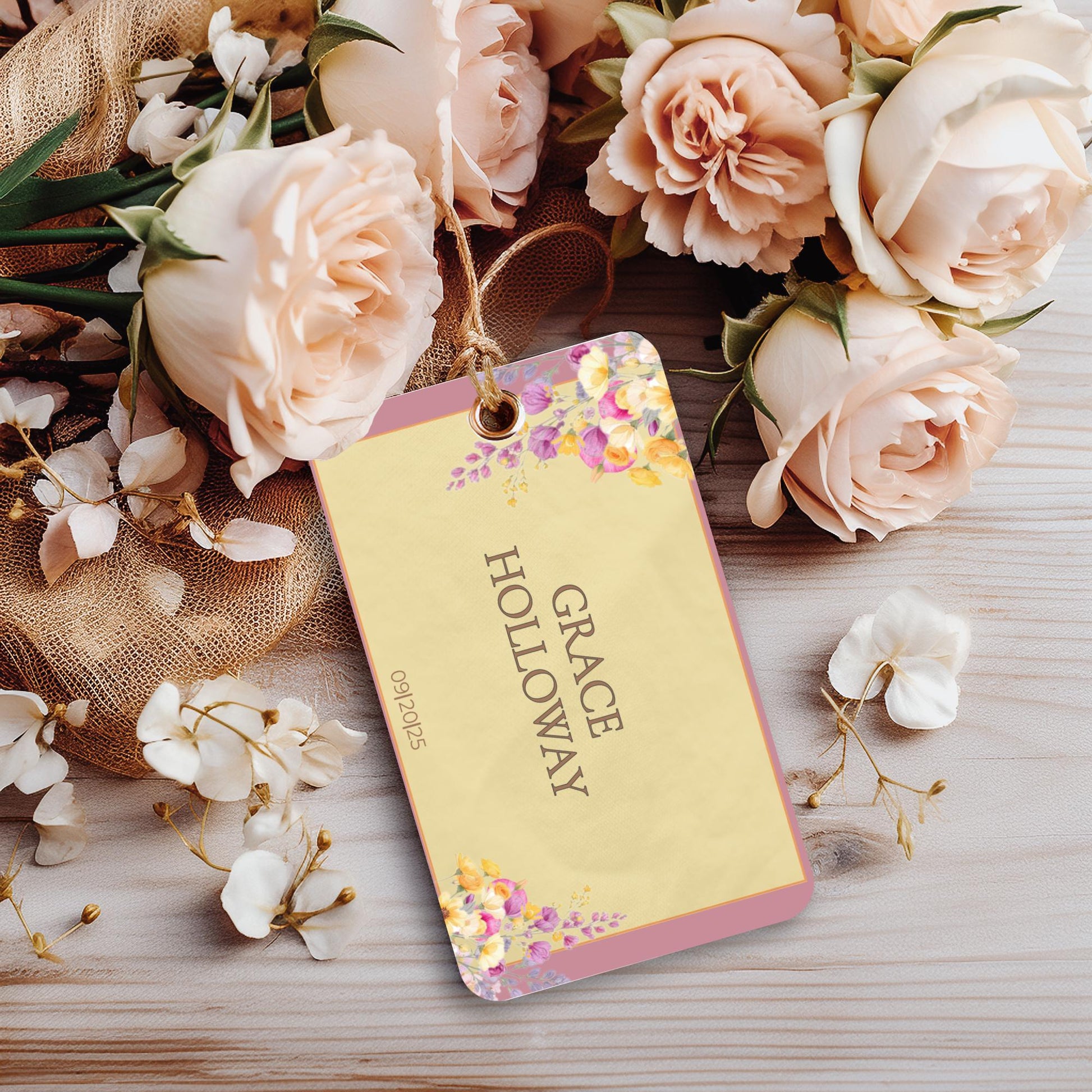 Watercolor Place Setting Table Card Design Template Wedding Download Digital File Format Canva Wedding Card Table Name Tag Elegant Dinner