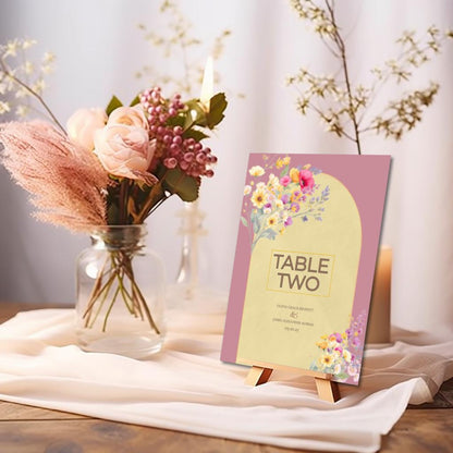 Wedding Table Number Display Template Design Download Digital File Format Canva Floral Design Wedding Decoration Table Setup Romantic Set