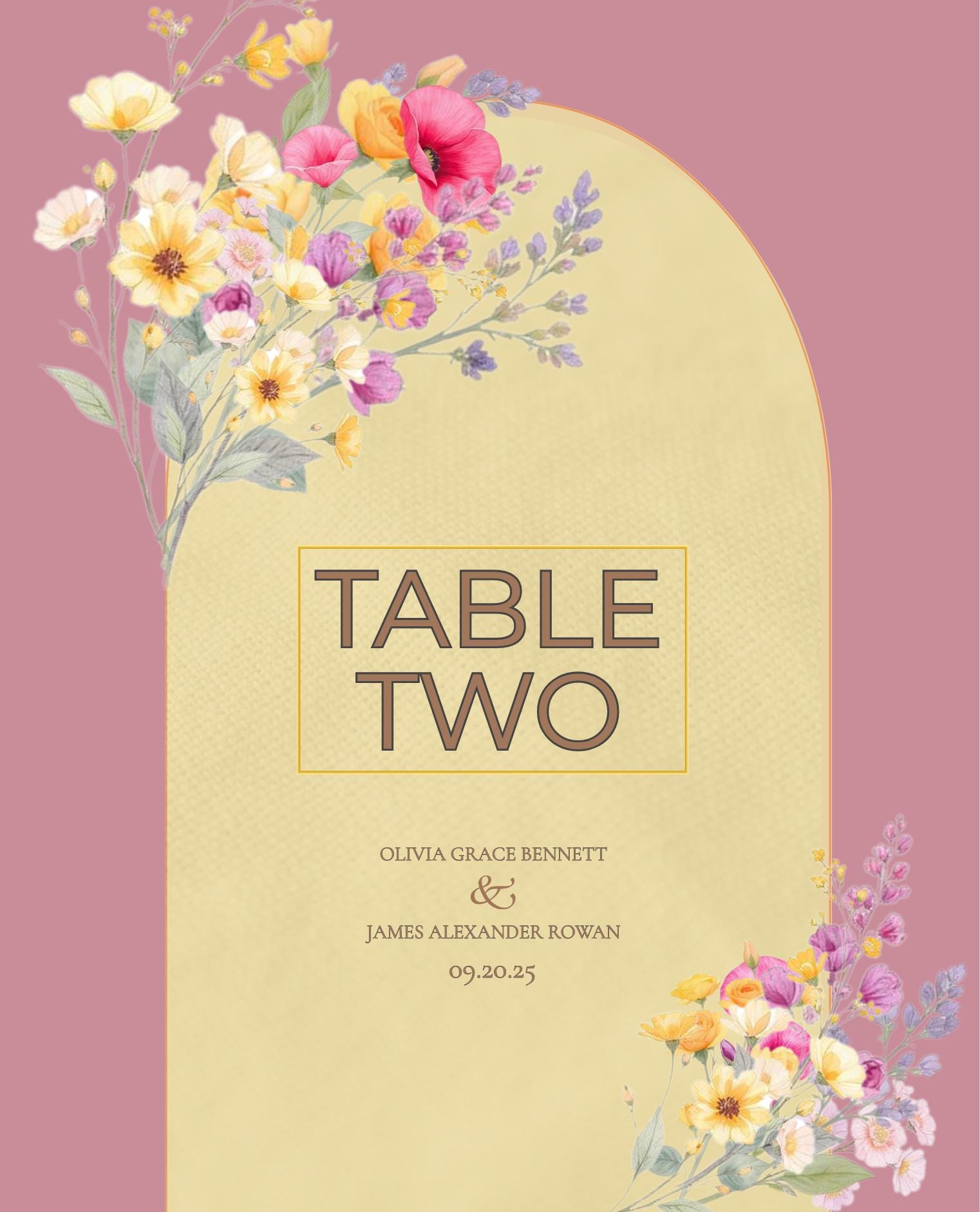 Wedding Table Number Display Template Design Download Digital File Format Canva Floral Design Wedding Decoration Table Setup Romantic Set