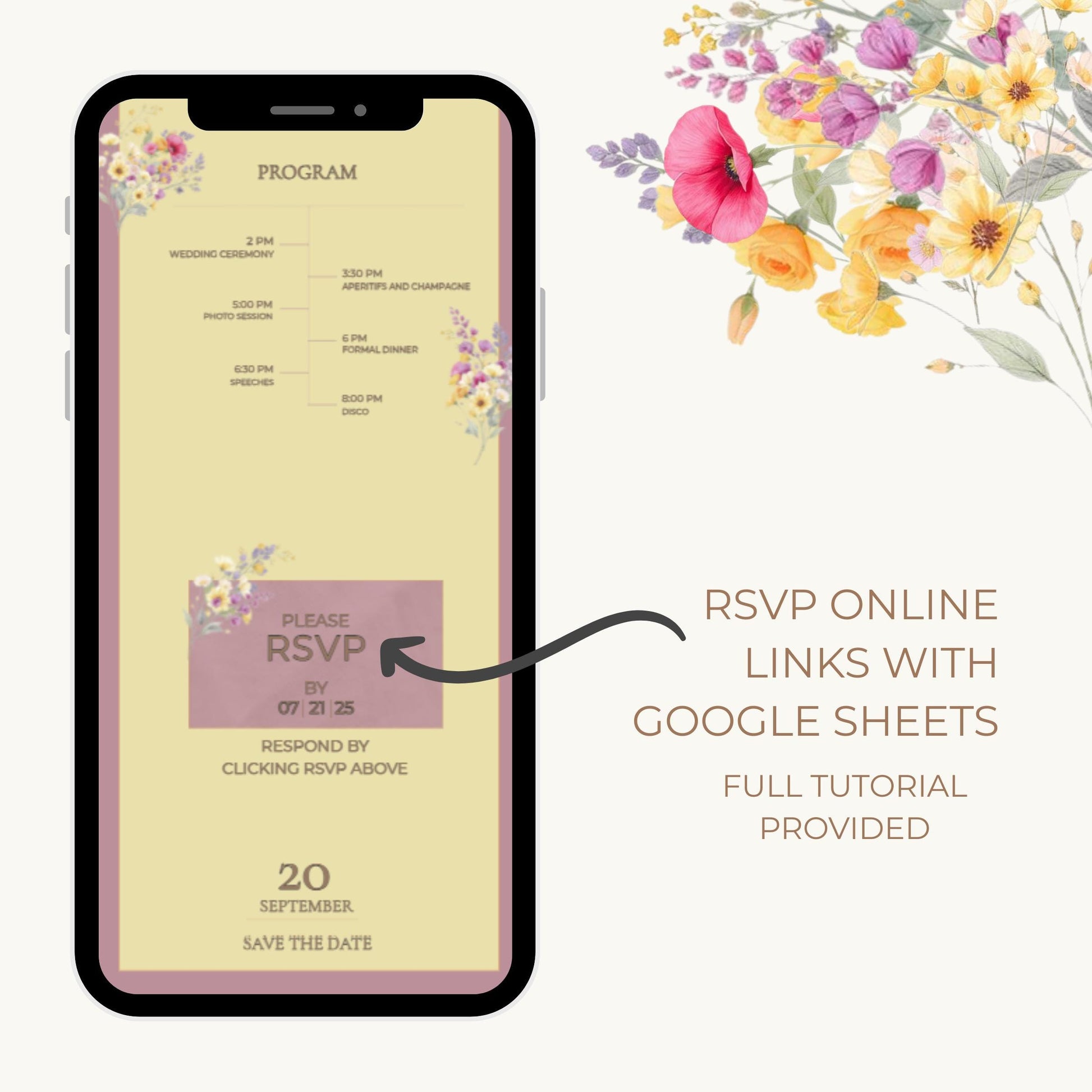 Digital Wedding Website Template Design Floral Pattern Wedding Invitation Canva Template Bride Portal Wedding Planning Destination Wedding