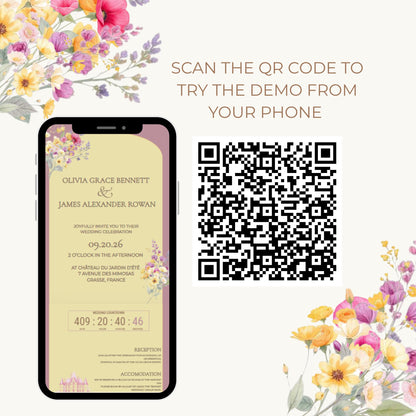 Digital Wedding Website Template Design Floral Pattern Wedding Invitation Canva Template Bride Portal Wedding Planning Destination Wedding