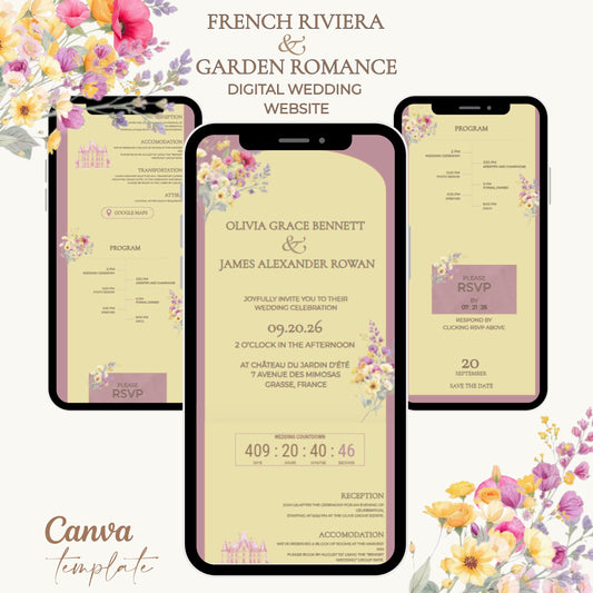 Wedding Website Builder Digital Template Collection Watercolor Floral Pattern Custom Design Options Mobile Friendly Layout Professional Wedding Platform Online Planning Tools Beautiful Event Portal Timeline Features Guest Management System