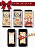 Magical Animated Christmas Party Evite, Enchanted Santa Digital Invitation, Editable Canva Template, Holiday Video Invite