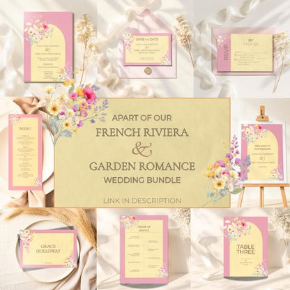 Wedding Ceremony Program Template Design Floral Invitation Template Download Digital File Format Guide Order Service Wedding Detail Elegant