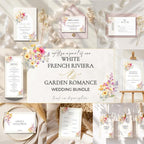 Digital Save Date Floral Template Watercolor Design Wedding Invitation Gold Border Modern Font Template DIY Download Bride Card Customizable