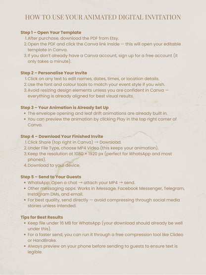 Animated Holiday Evite, Enchanted Digital Christmas Party Invitation Video, Canva Template, Elegant Holiday Invite with Envelope Animation