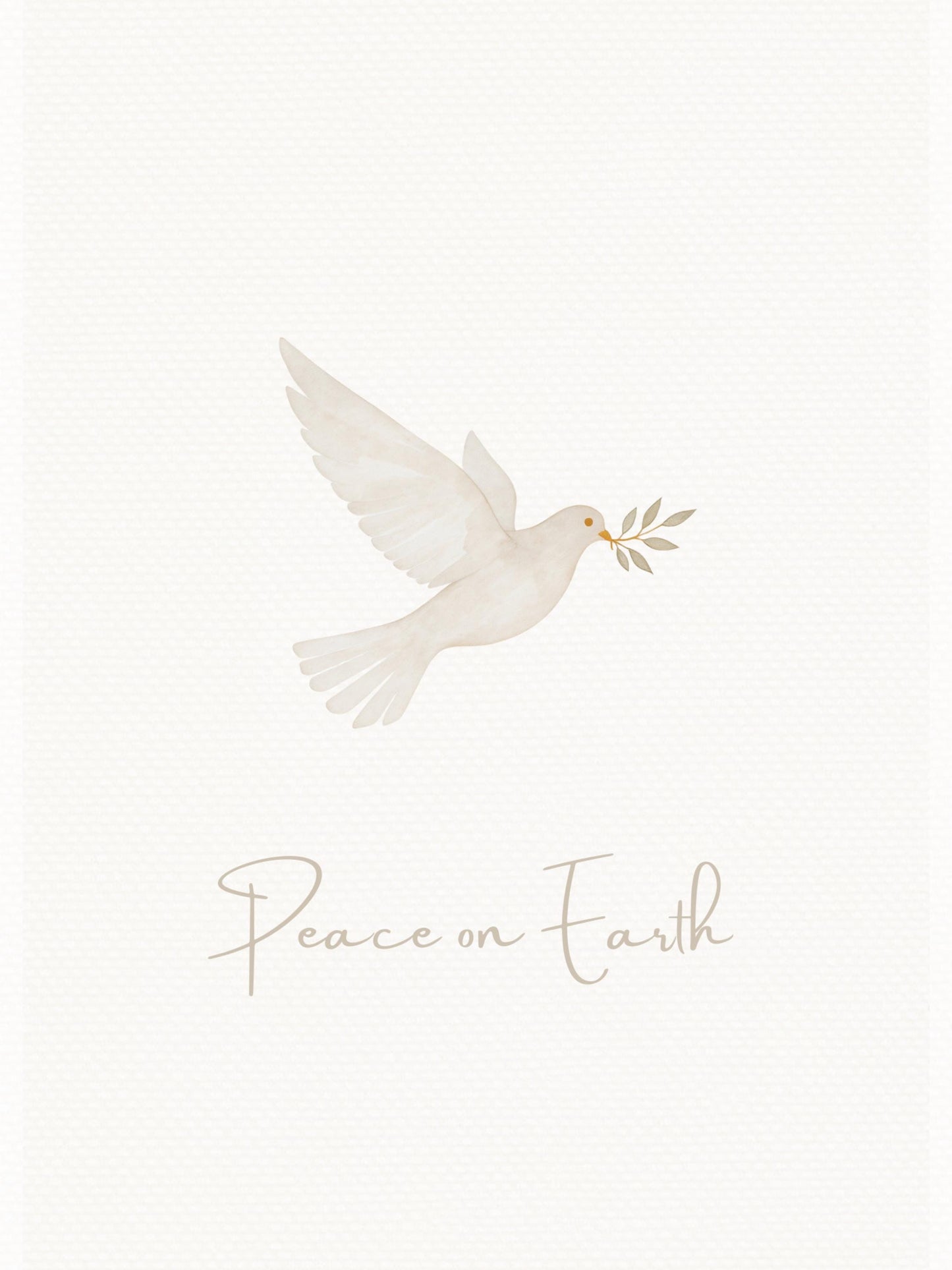 Editable Christmas Card with Newsletter - Christian Peace on Earth Dove Canva Template, Printable or Digital Holiday Greeting