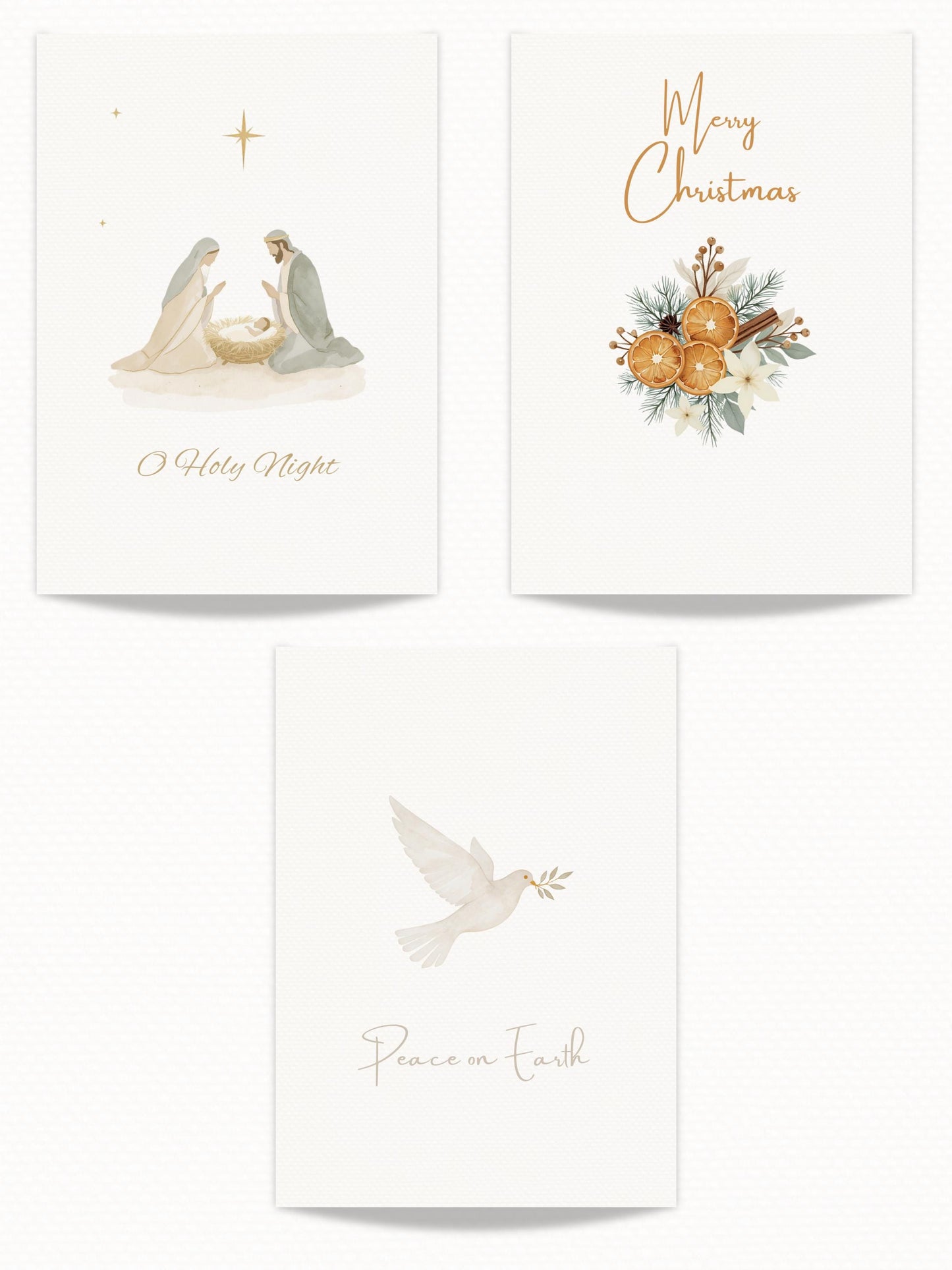 Christmas Card Bundle with Newsletter - 6 Editable Canva Templates, Printable or Digital Holiday Cards with Family Photo Update