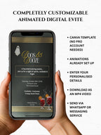 Boos and Booze Evite, Haunted Halloween Party Invitation, Spooky Cocktail Digital Invite, Editable Canva Template, Animated Halloween Evite