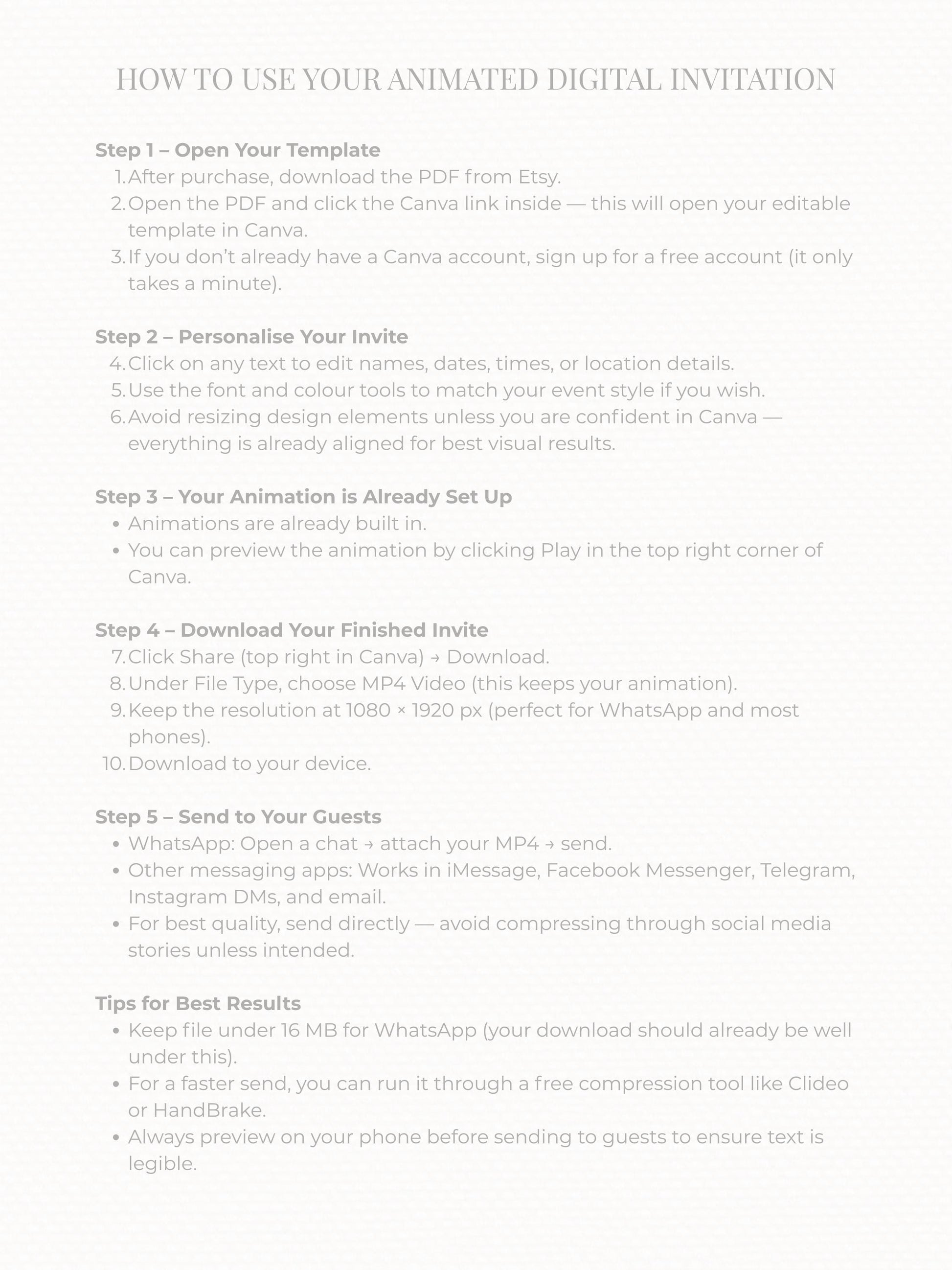 Peace on Earth Digital Christmas Card With Animated Gift Reveal & Family Newsletter - Dove Olive Branch Digital Holiday (Canva Template)