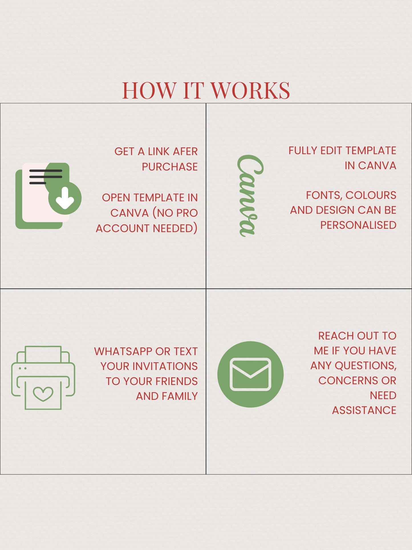 Animated Christmas Evite - Fun Reindeer Holiday Party Digital Invitation with Envelope Opening Festive Music Instant Download Canva Template