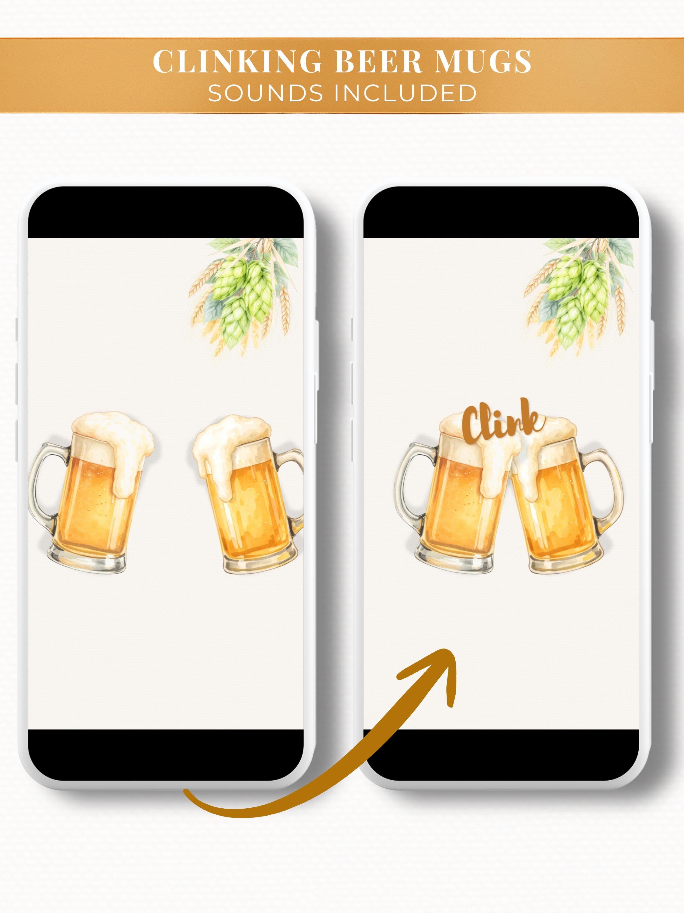 Animated Oktoberfest Party Invitation Template, Beer Steins Digital Evite (Canva Template, Instant Download)