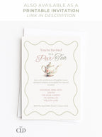 Animated Tea Party Invitation (Instant Download Editable Digital Canva Template) - Afternoon Tea, Birthday, Garden, Bridal Events Evite
