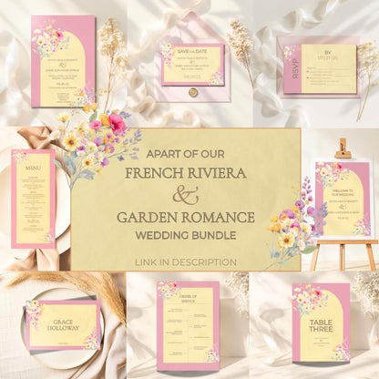 Wedding RSVP Template Digital Download Wedding Invitation Design Template Floral Design Wedding Stationery Purple Flower Card Responses