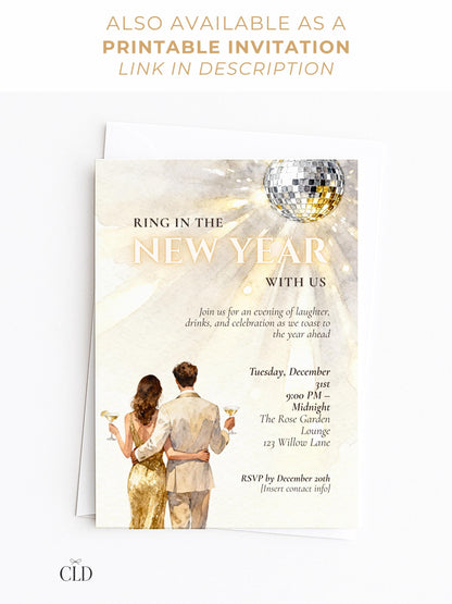 Animated New Year’s Eve Party Invitation (Instant Download Customizable Canva Template) Digital Ring In The Bells Hogmanay Countdown Evite