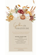 Animated Thanksgiving Digital Invite, Editable Harvest Dinner Video Evite, Fall Party Motion Invite WhatsApp or Email, Autumn Canva Template