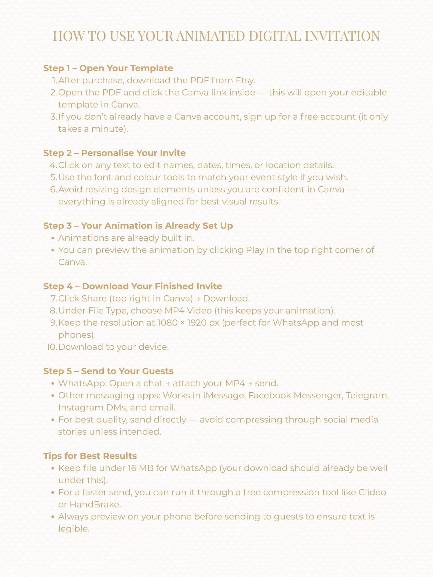 Animated 30th Birthday Invitation, Champagne Toast Digital Evite (Instant Download Editable Canva Template) Video Invite for WhatsApp/Text