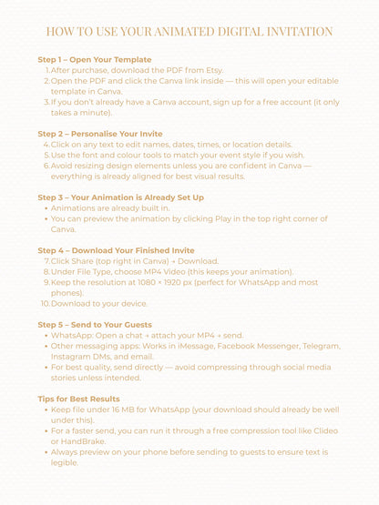 Animated 30th Birthday Invitation, Champagne Toast Digital Evite (Instant Download Editable Canva Template) Video Invite for WhatsApp/Text