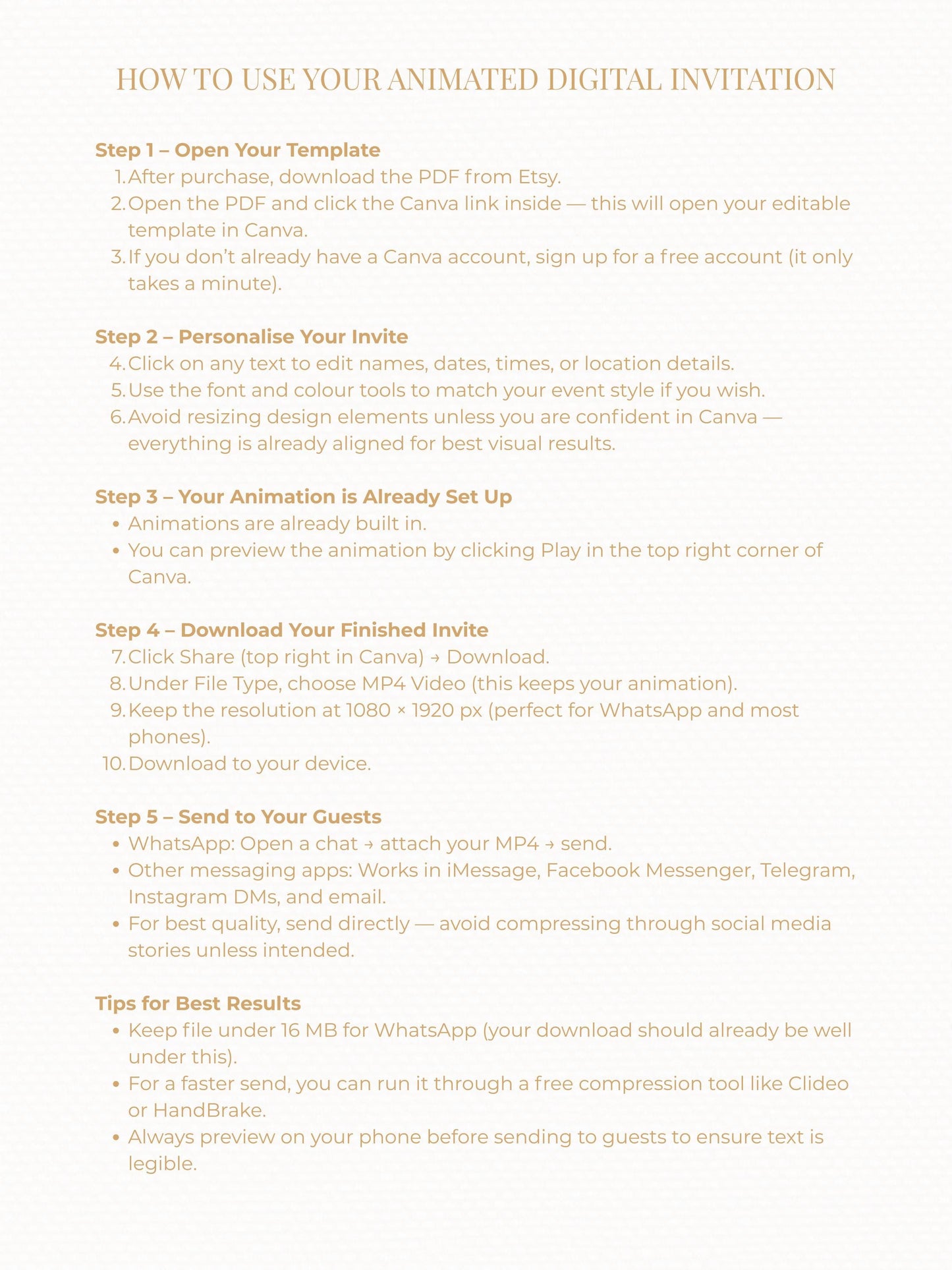 Animated 30th Birthday Invitation, Champagne Toast Digital Evite (Instant Download Editable Canva Template) Video Invite for WhatsApp/Text