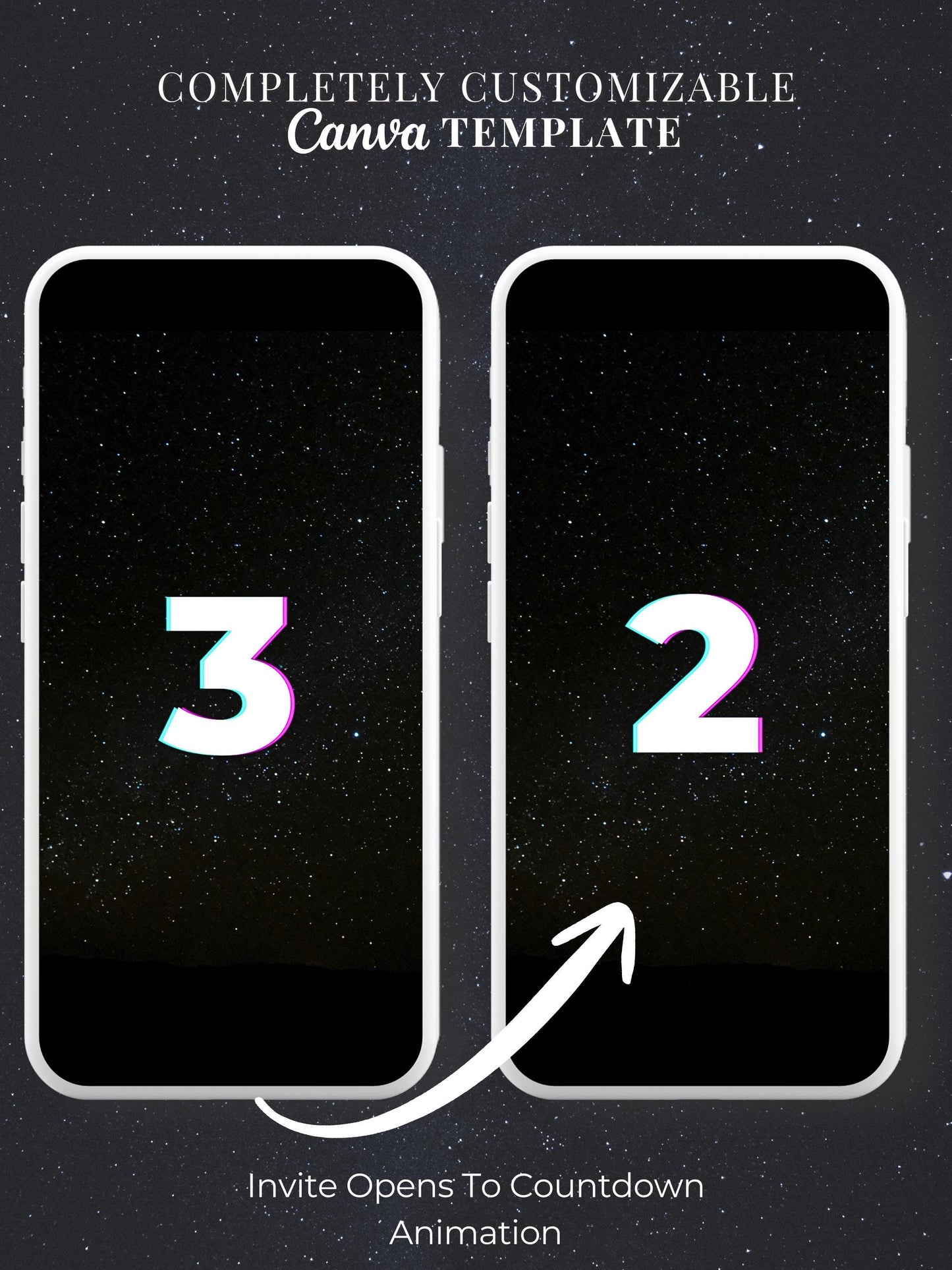 Animated Space 3rd Birthday Invitation - Rocket Ship Digital Evite Kid Birthday Party Video Invite Whatsapp(Instant Download Canva Template)