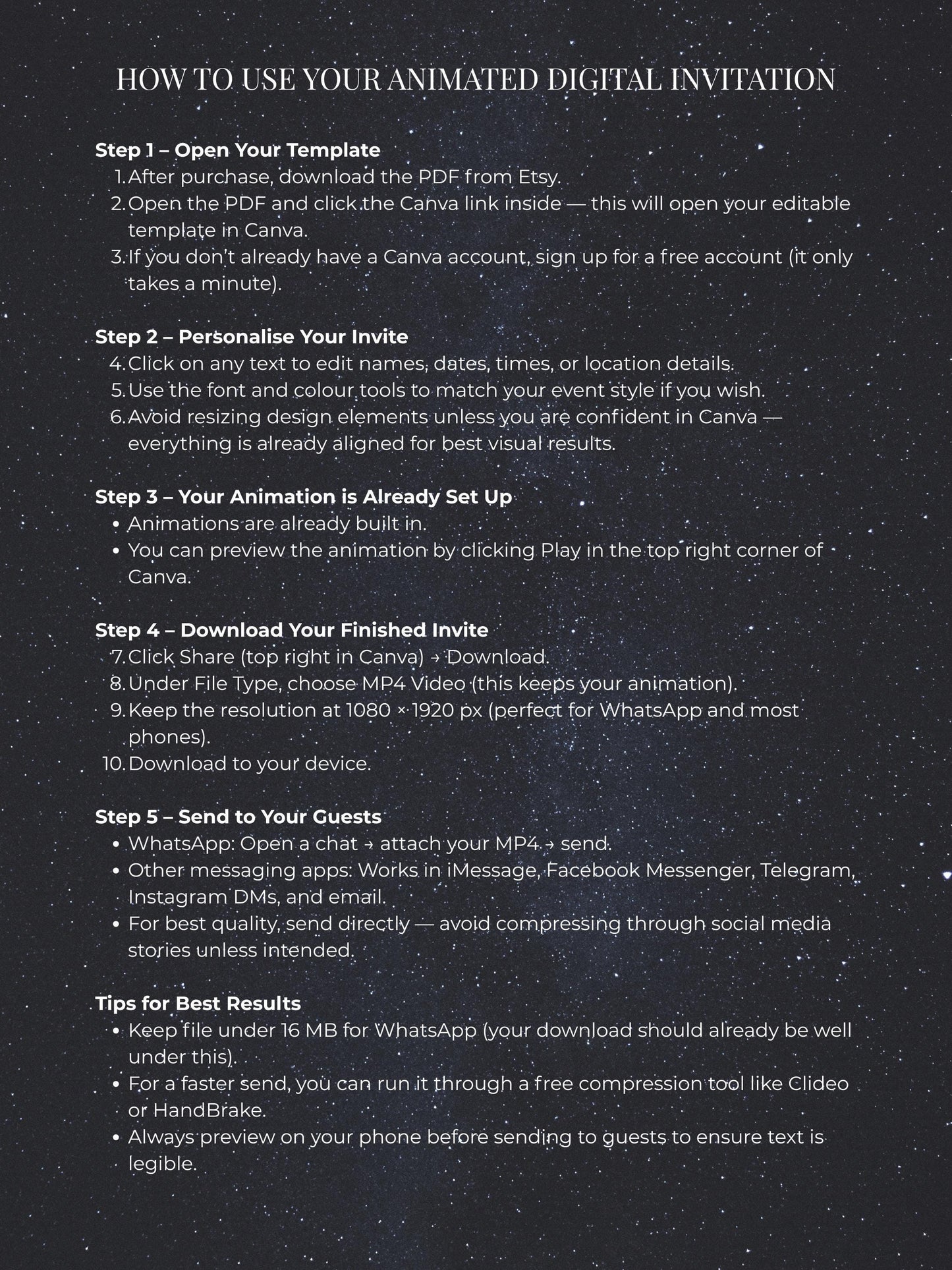 Animated Space 3rd Birthday Invitation - Rocket Ship Digital Evite Kid Birthday Party Video Invite Whatsapp(Instant Download Canva Template)