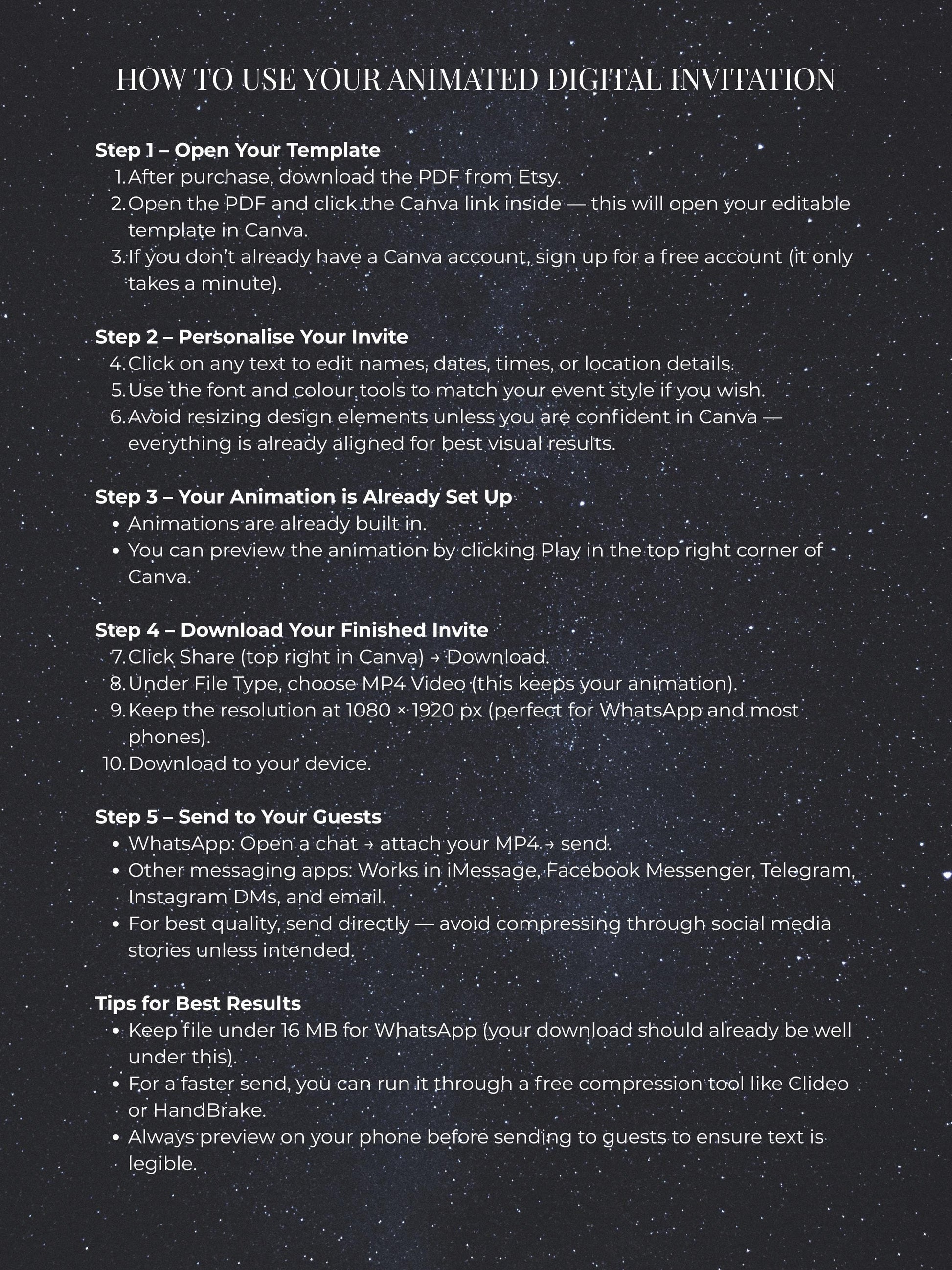 Animated Space 3rd Birthday Invitation - Rocket Ship Digital Evite Kid Birthday Party Video Invite Whatsapp(Instant Download Canva Template)