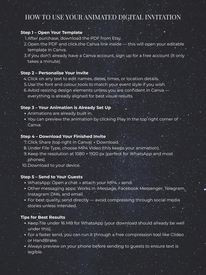 Animated Space 3rd Birthday Invitation - Rocket Ship Digital Evite Kid Birthday Party Video Invite Whatsapp(Instant Download Canva Template)